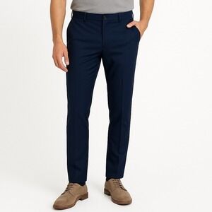 H&M Menswear Dress Pants 32x30 Slim Fit Work Casual Blue Trousers